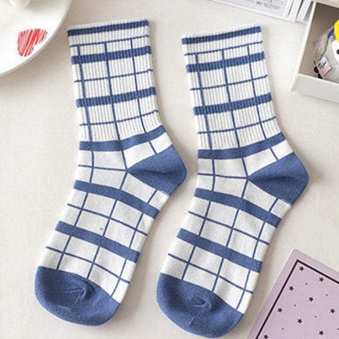 Cartoon Striped Checkered Socks