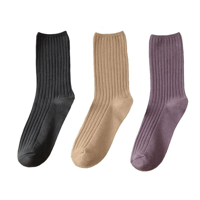 Elegant Retro Style Long Cotton Socks Set