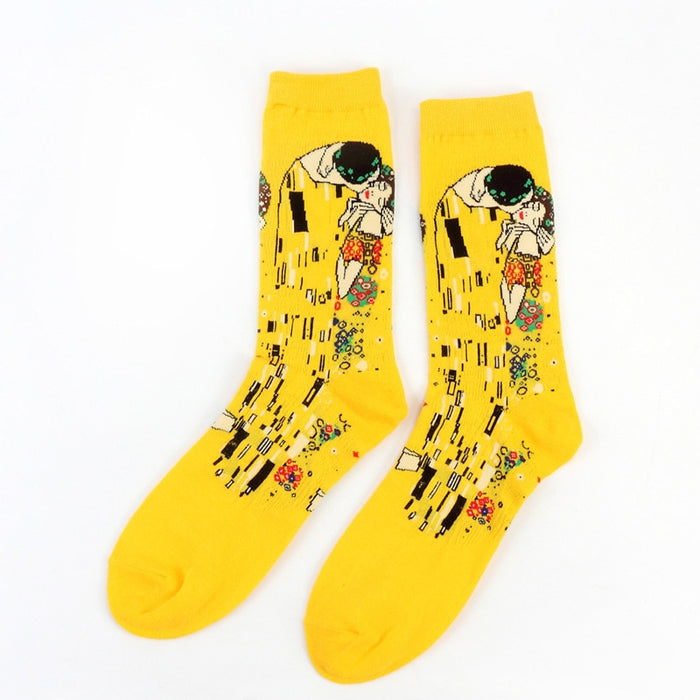 Retro Printed Winter Socks