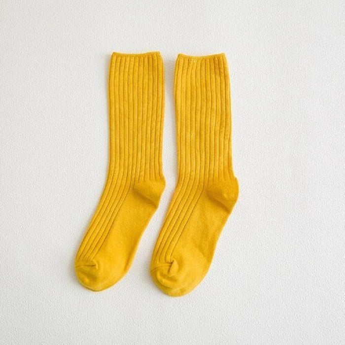 Loose Cotton Knitting Rib Socks