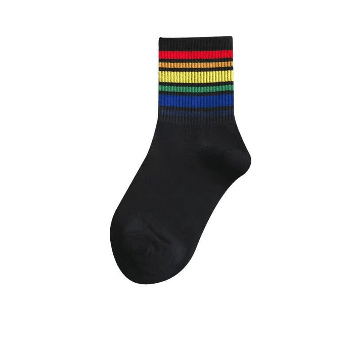 Printed Striped Socks