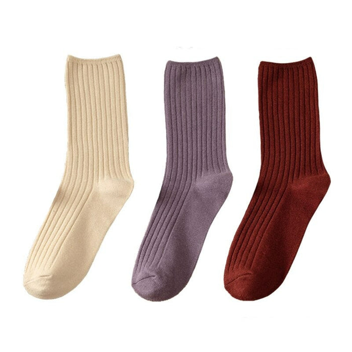 Elegant Retro Style Long Cotton Socks Set