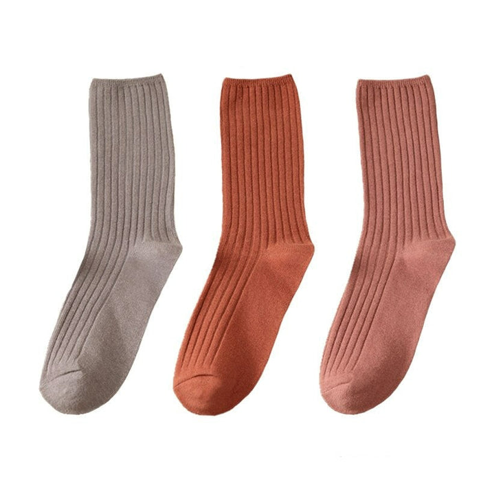 Elegant Retro Style Long Cotton Socks Set