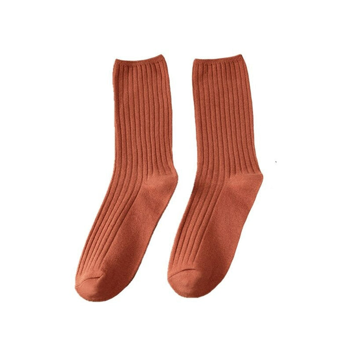 Elegant Retro Long Breathable Cotton Socks Set
