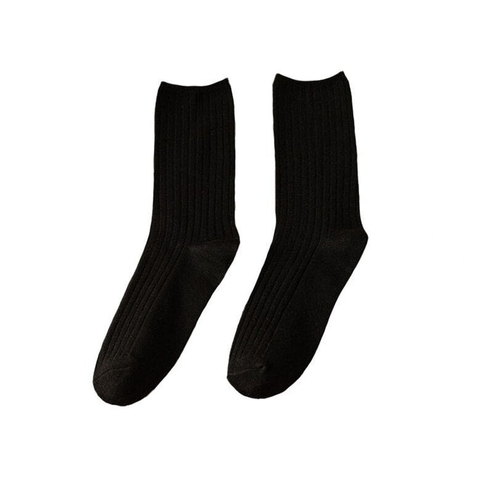 Elegant Retro Long Breathable Cotton Socks Set