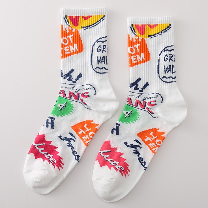 Basketball Style Printed Socks