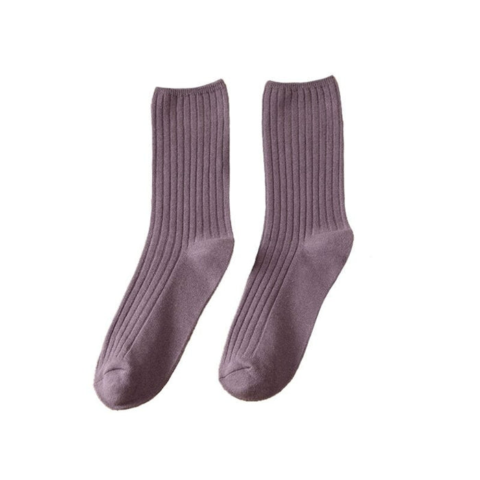 Elegant Retro Long Breathable Cotton Socks Set