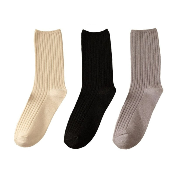 Elegant Retro Long Cotton Socks Set