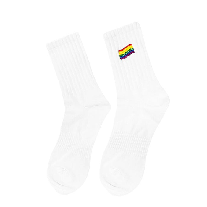 Unisex Rainbow Flag Cotton Tube Socks