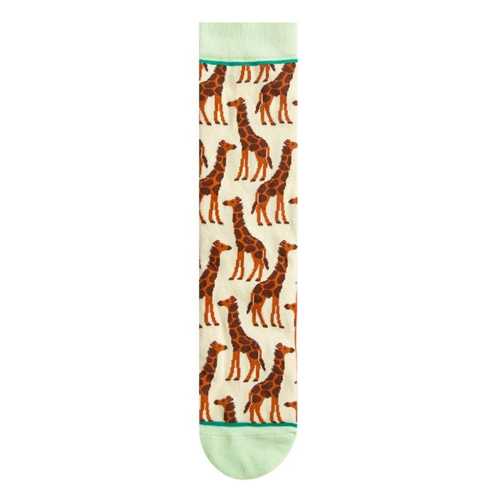 Autumn Straight Printed Socks