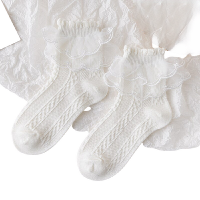 Lace Ruffle Children Socks
