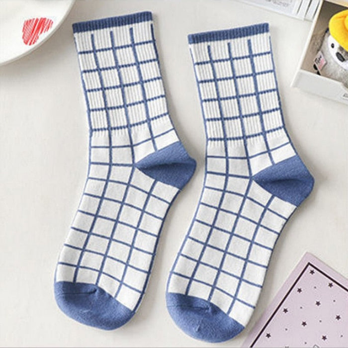 Cartoon Striped Checkered Socks