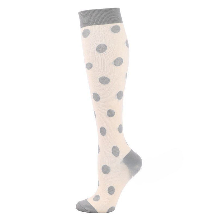 Grey Dotted Compression Socks