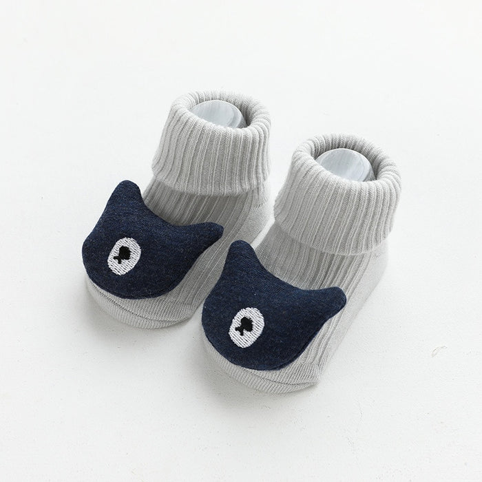 Anti Slip Soled Soft Cotton Cartoon Animal Baby Socks