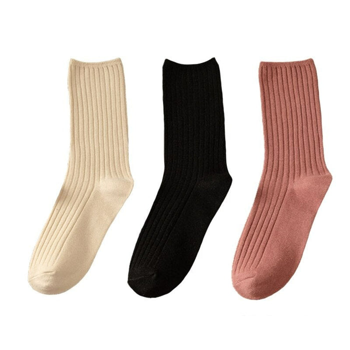 Elegant Retro Long Cotton Socks Set