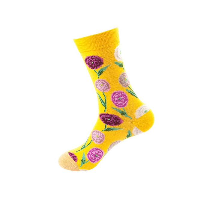 Happy Bright Abstract Socks