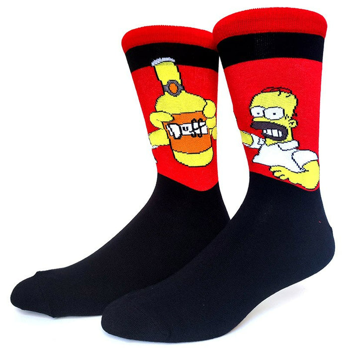 Cartoon Print Casual Street Wear Socks Set