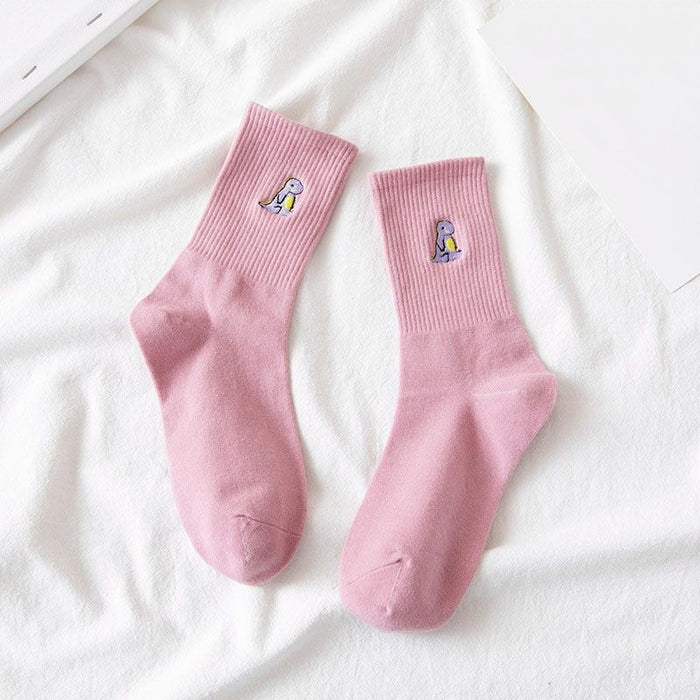 Elegant Printed Long Breathable Socks Set