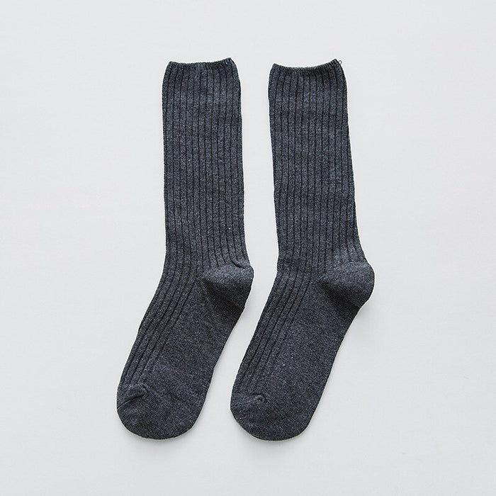 Casual Cotton Knitting Rib Socks