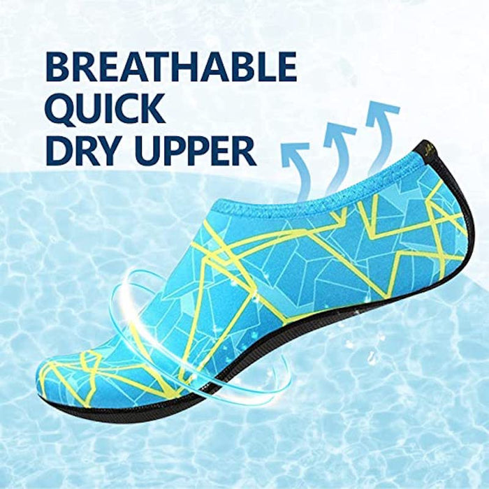 Unisex Printed Water Sports Aquatic Shoes For Beach Surfing Pool