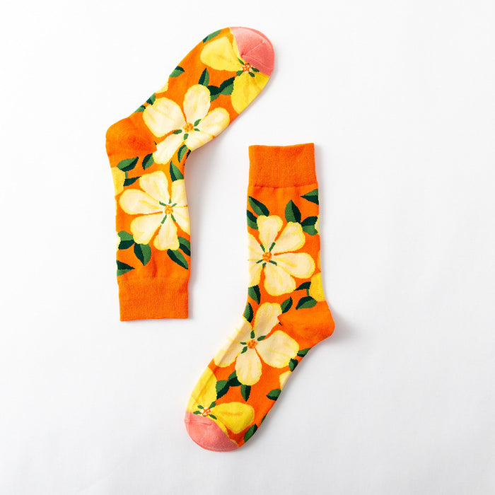 Casual Street Wear Cartoon Print Socks