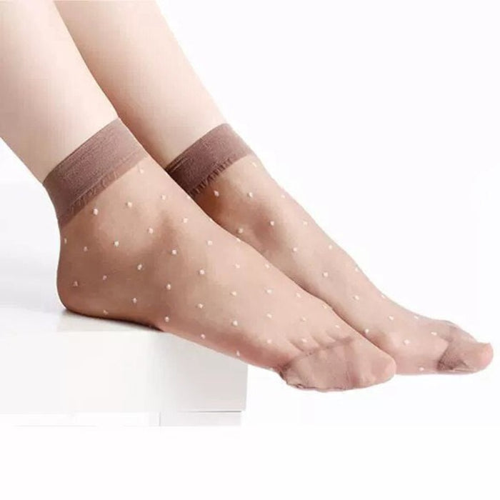 Transparent Thin Ankle Net Socks