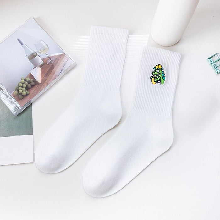 Elegant Printed Breathable Long Socks Set