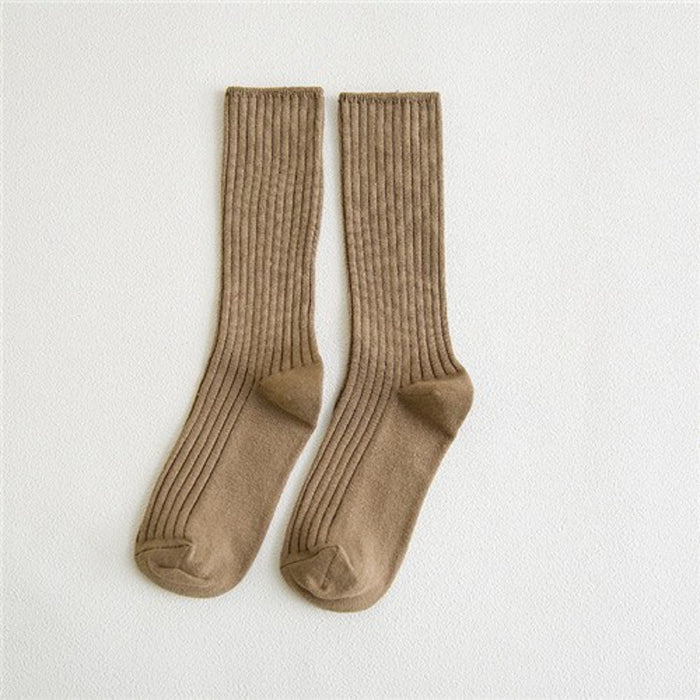 Casual Cotton Knitting Rib Socks