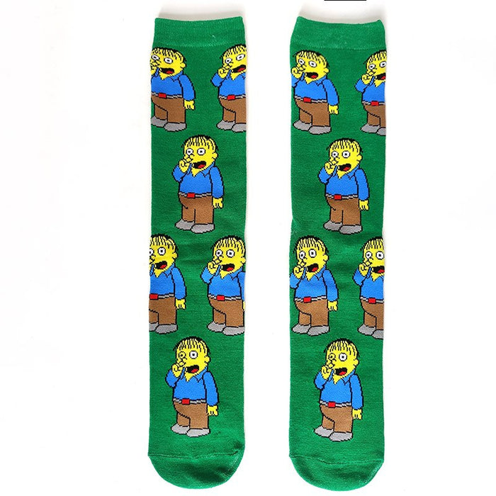 Cartoon Print Casual Street Wear Socks Set