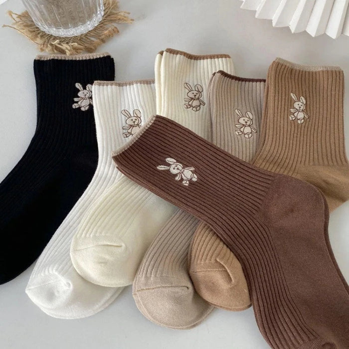 Breathable Embroidered Casual Socks
