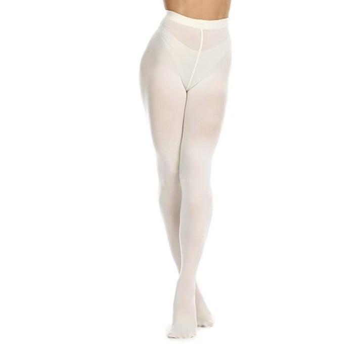 Women's 80 Denier Soft Semi Opaque Solid Color Footed Pantyhose Tights