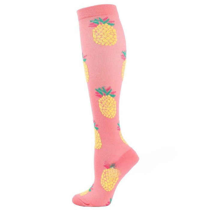 Pineapple Print Compression Socks