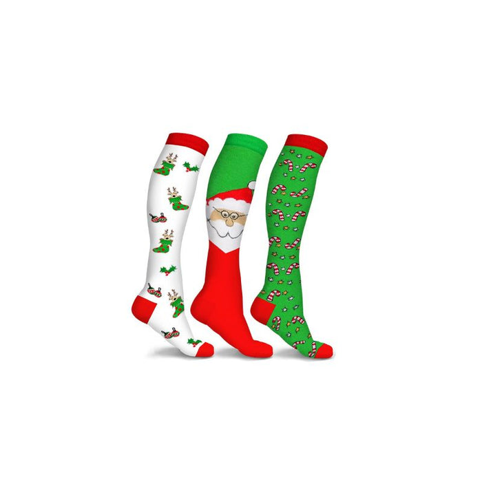 Christmas Knee High Compression Socks