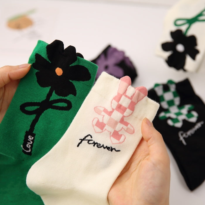 Flower Designed Socks