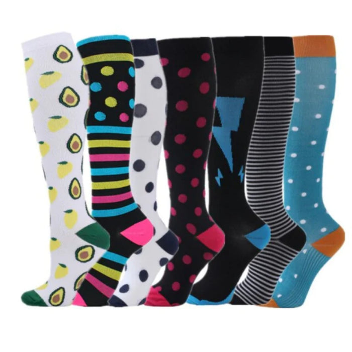 Graphic Printed Long Breathable Socks Set