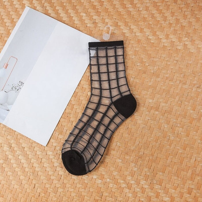 Thin Ankle Net Socks
