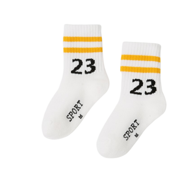 Yellow Striped School Children Socks