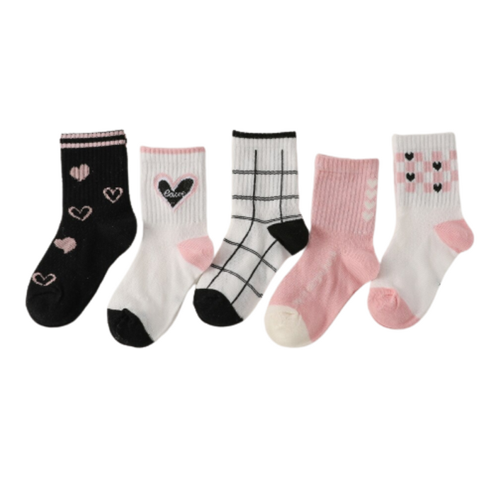 Pink And White Summer Children Socks