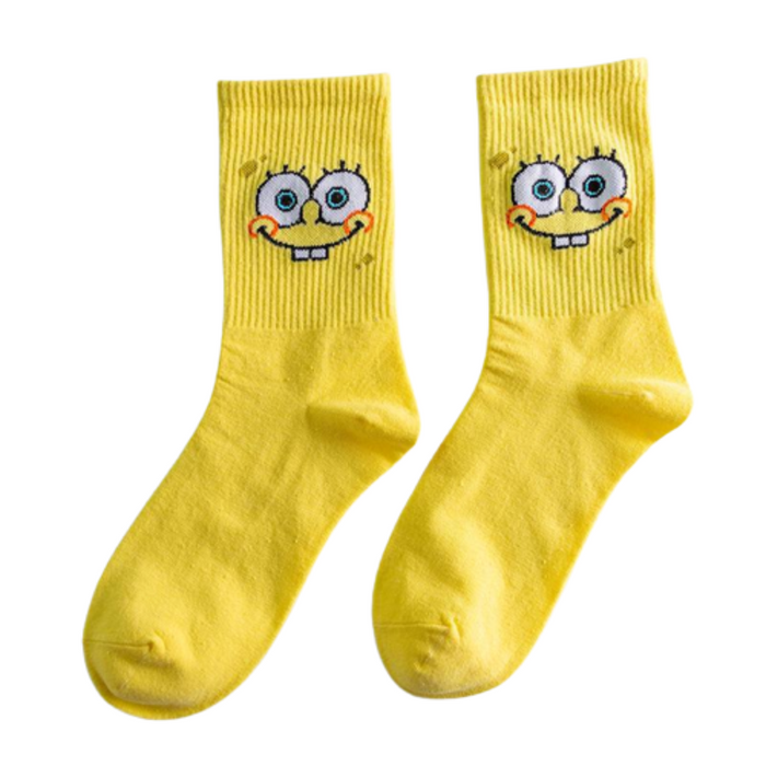 SpongeBob Squarepants Print Cotton Socks