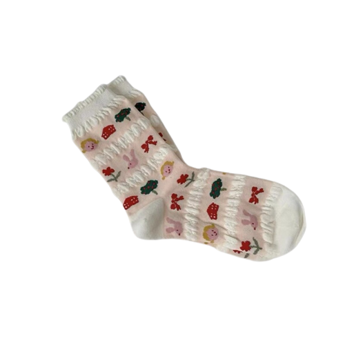 Women Rabbit Flower Cotton Socks