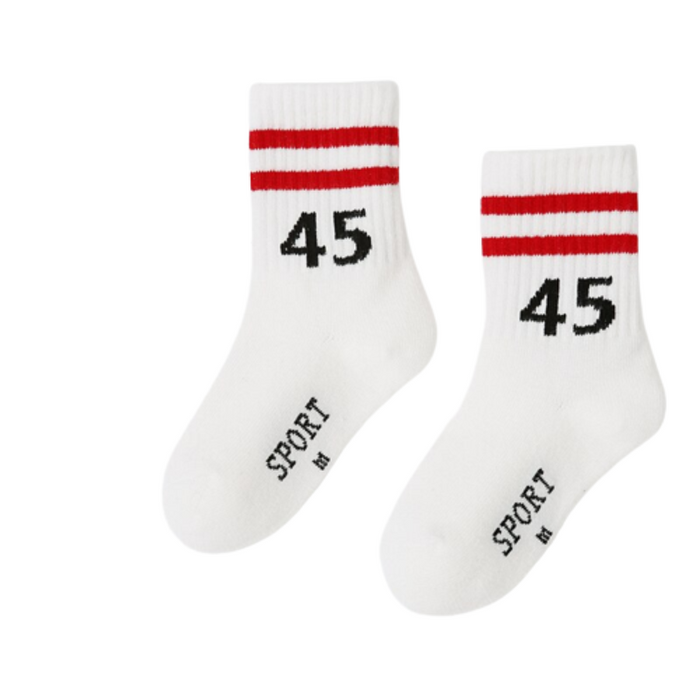 Red Striped Children Sports Socks