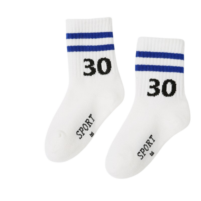 Blue Striped Sports Children Socks