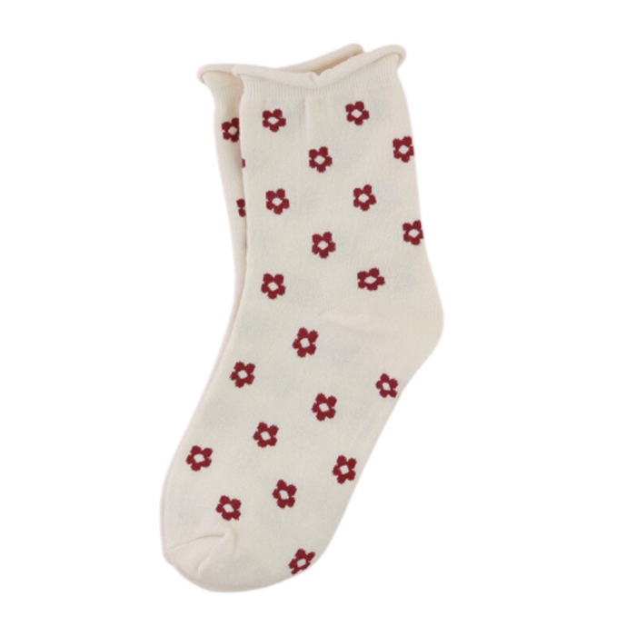 Flower Sweat-Absorbing Women Socks