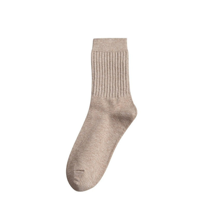 Solid Color Business Cotton Socks