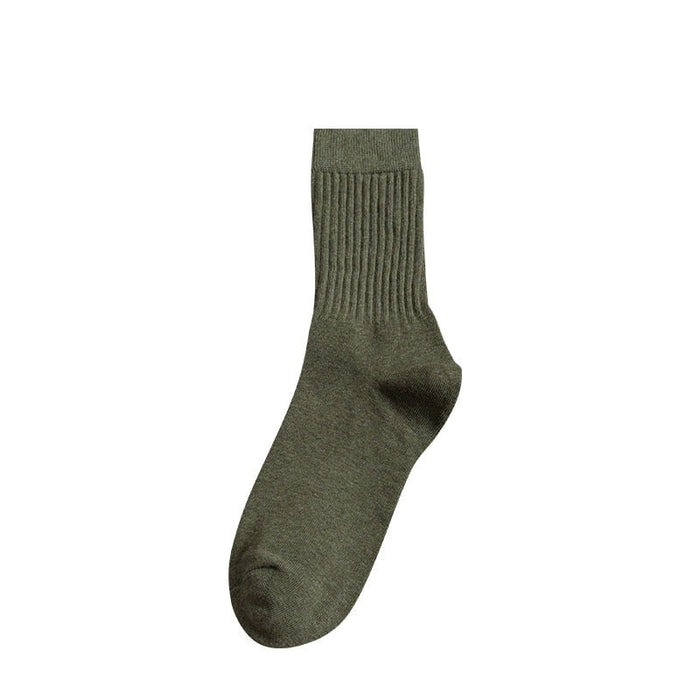Solid Color Business Cotton Socks