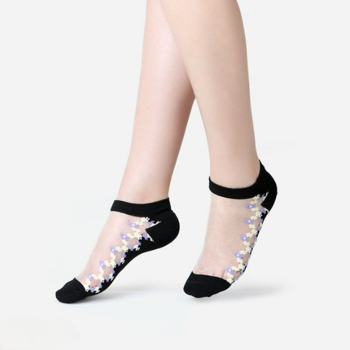 Transparent Lace Mesh Ankle Net Socks