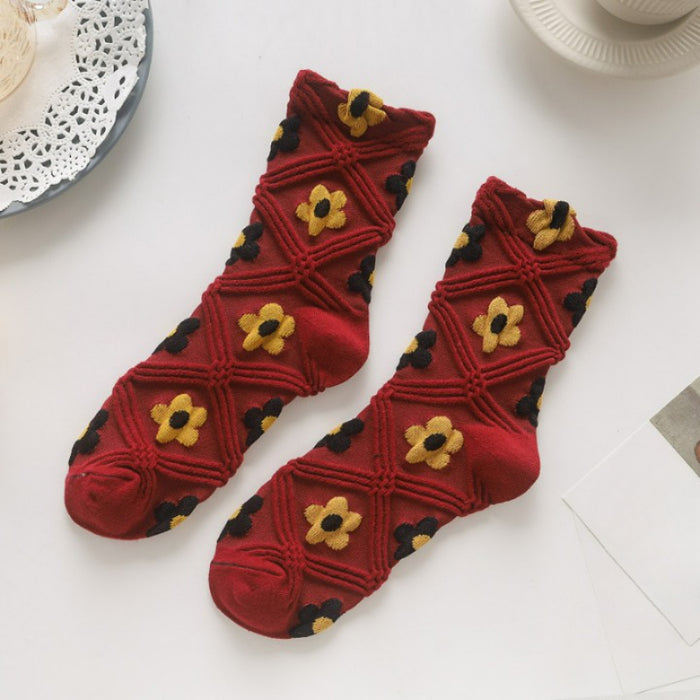 Printed Middle Tube Casual Socks