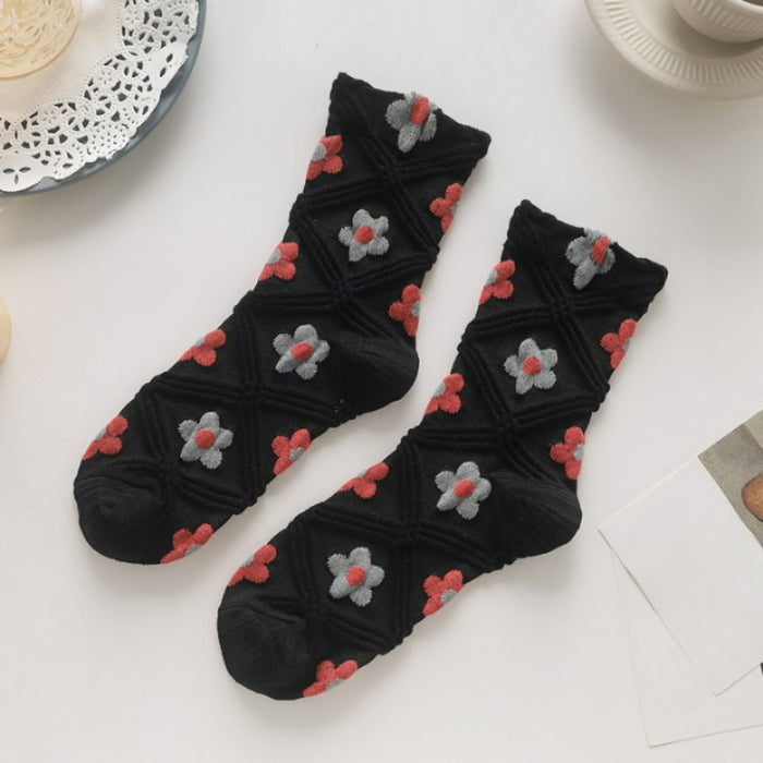 Printed Middle Tube Casual Socks