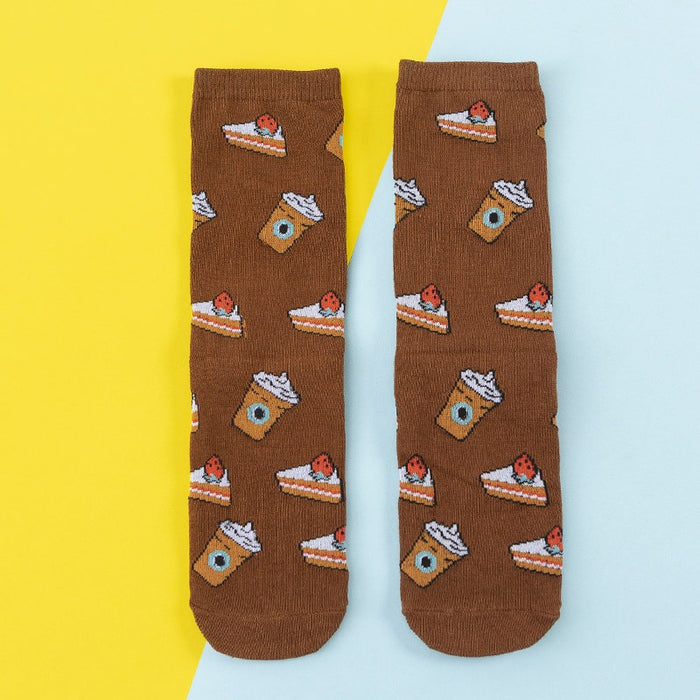 Casual Cotton Cartoony Socks For Women