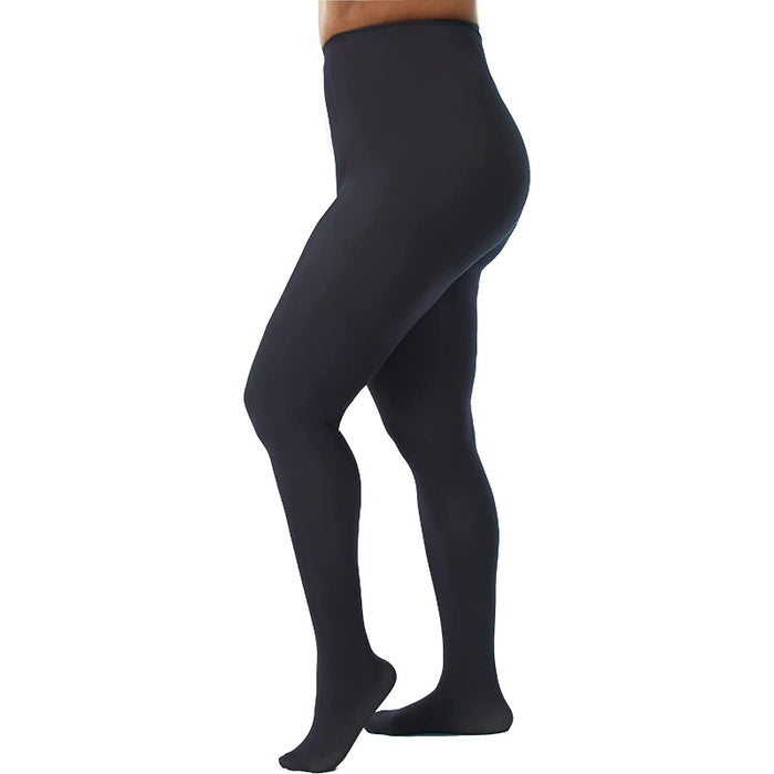 Women's Plus Size Opaque Microfiber Tights Solid Colored